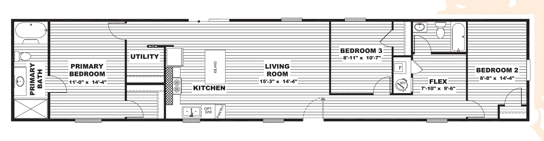 Origin Series / BIRCH floor plan, drawn by Clayton