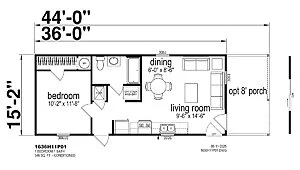 Prime Series / 1636H11P01 floor plan, drawn by Champion Homes