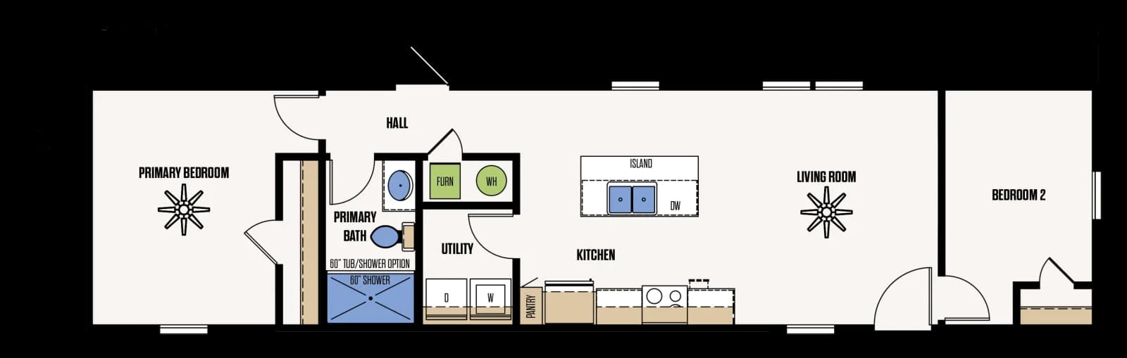 The Abilene floor plan, drawn by Marathon Homes