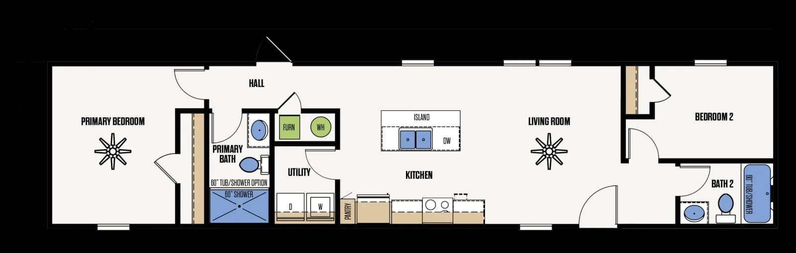 The Amarillo floor plan, drawn by Marathon Homes