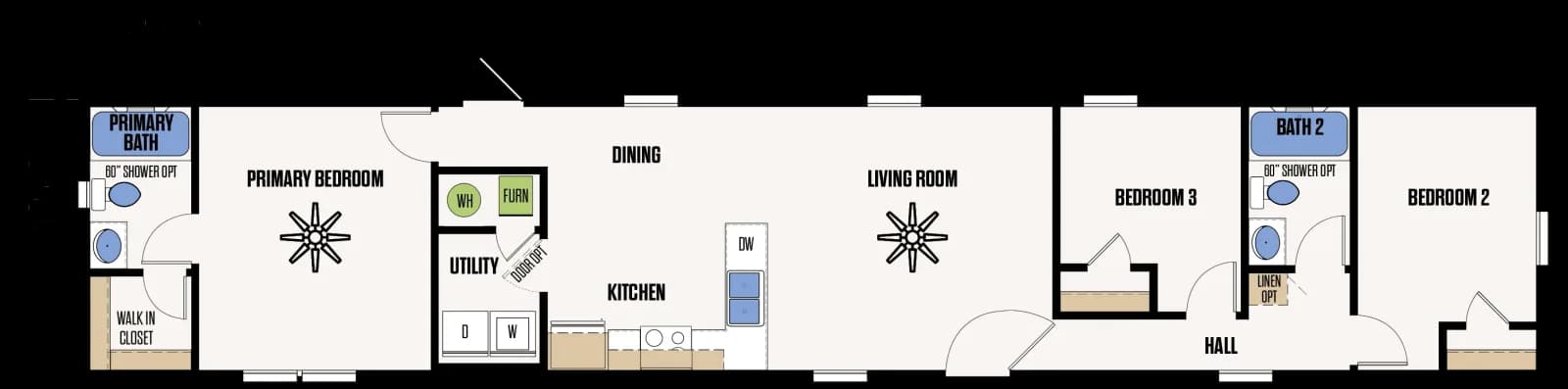 The Breckenridge floor plan, drawn by Marathon Homes