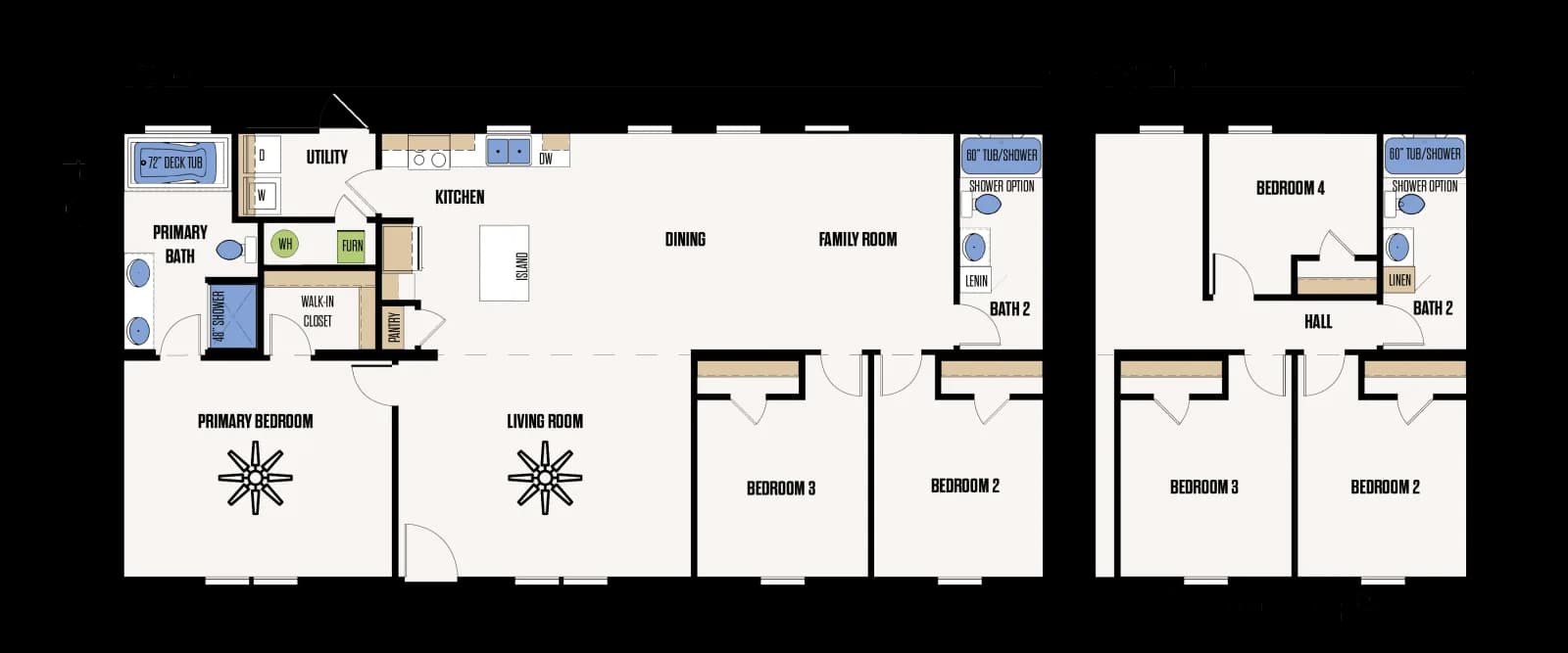 The Brewster floor plan, drawn by Marathon Homes