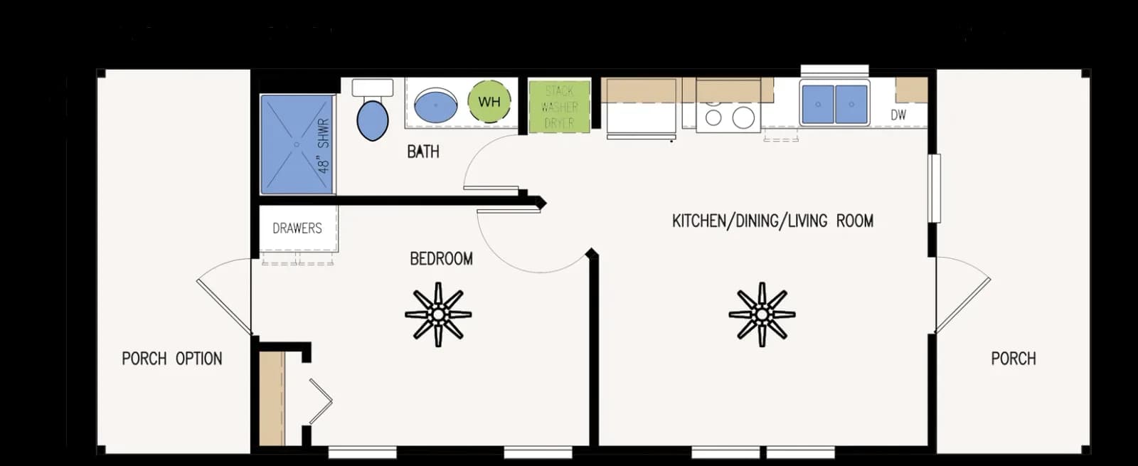 The Chapman floor plan, drawn by Marathon Homes