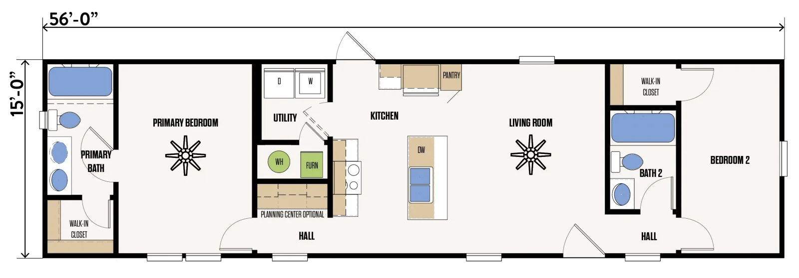 The Cisco floor plan, drawn by Marathon Homes