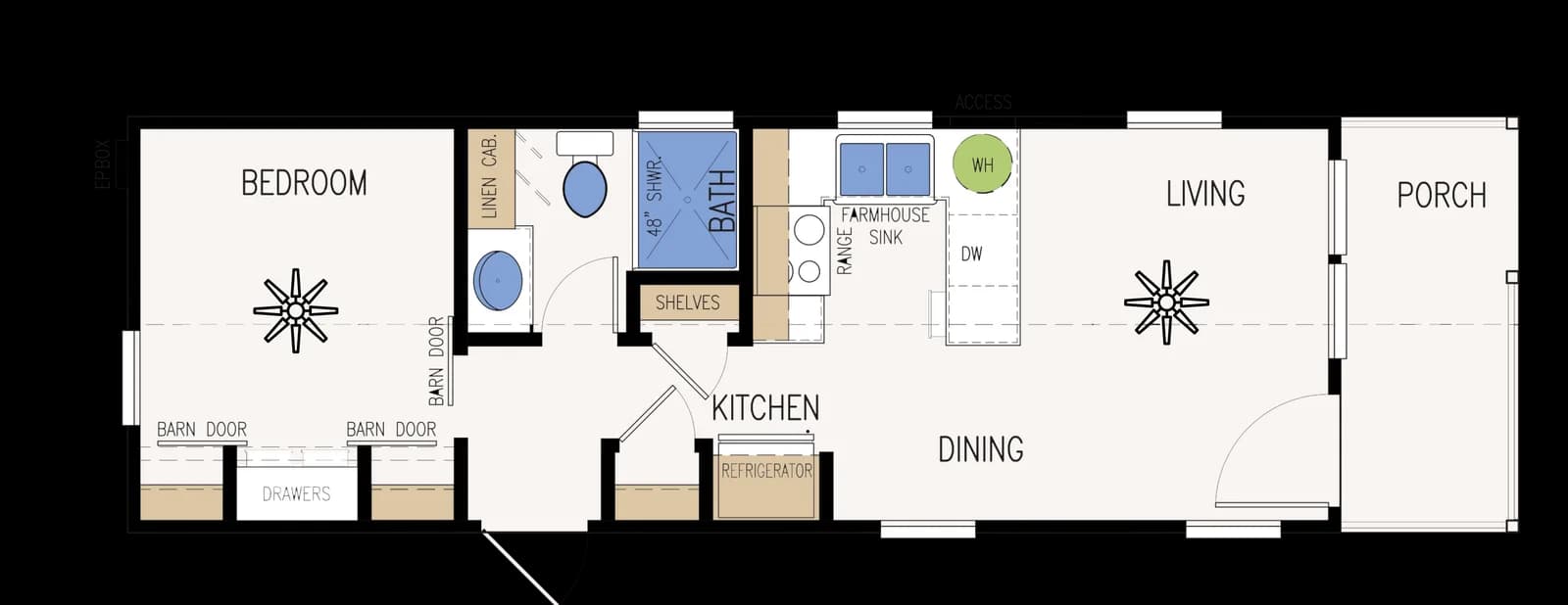 The Daniel floor plan, drawn by Marathon Homes