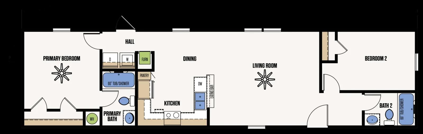 The Grapevine floor plan, drawn by Marathon Homes