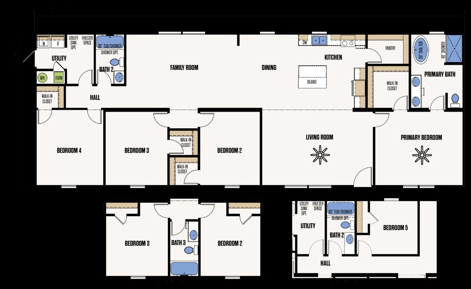 The Grayson floor plan, drawn by Marathon Homes