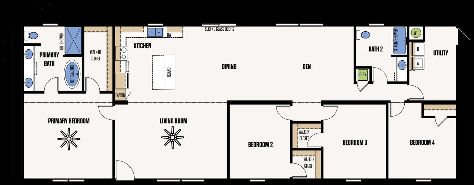 The Hays floor plan, drawn by Marathon Homes