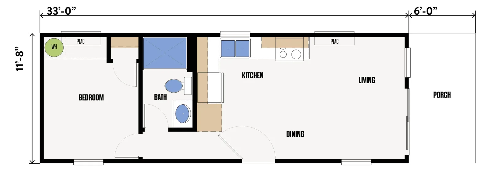 The Jackson floor plan, drawn by Marathon Homes