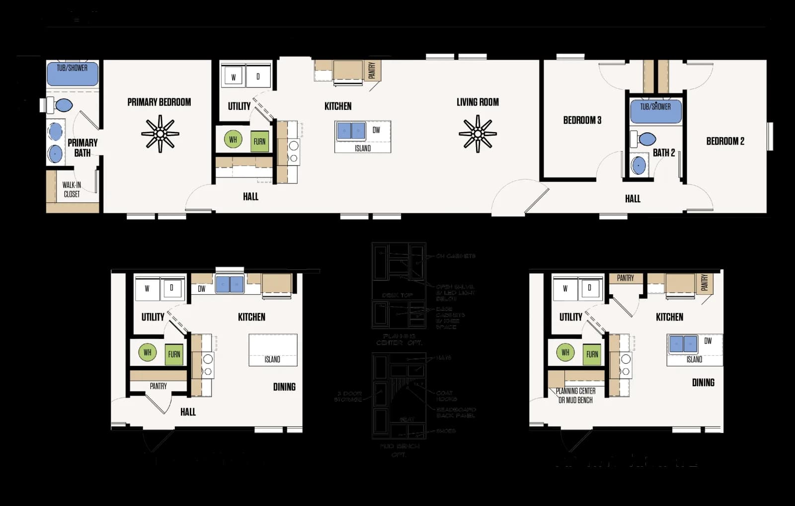 The Katy floor plan, drawn by Marathon Homes