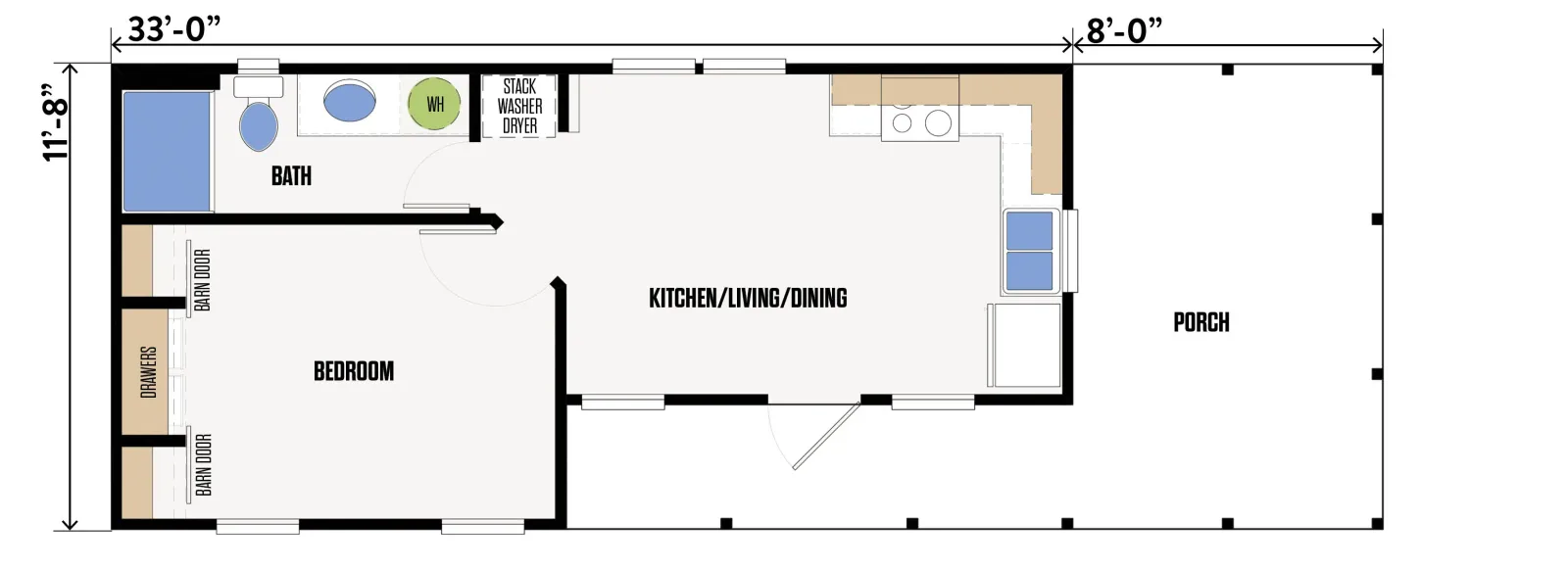 The Lanny floor plan, drawn by Marathon Homes
