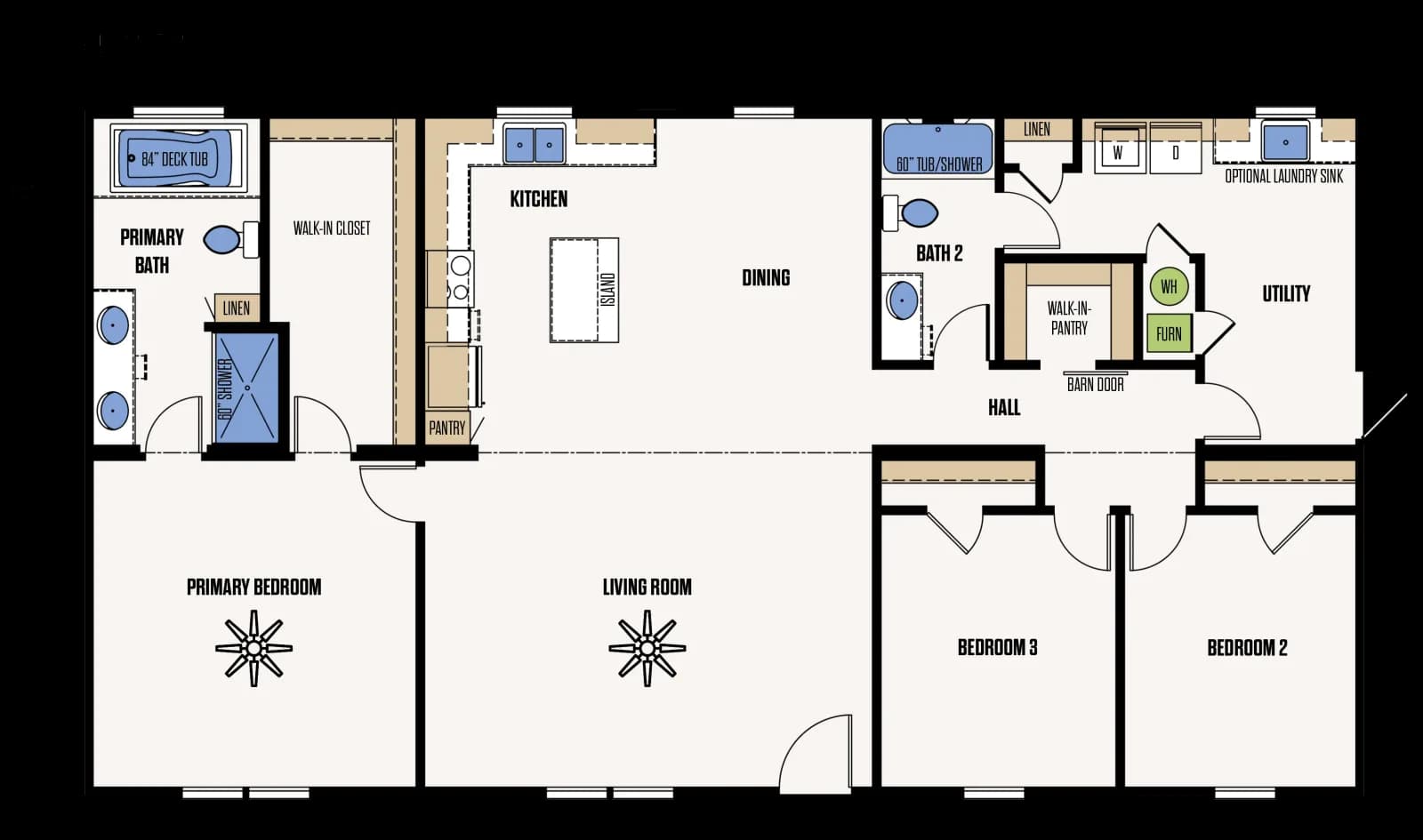 The Red River floor plan, drawn by Marathon Homes