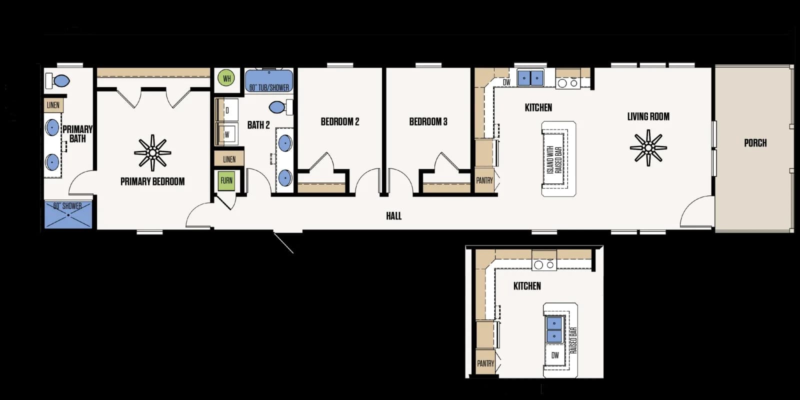 The Temple floor plan, drawn by Marathon Homes