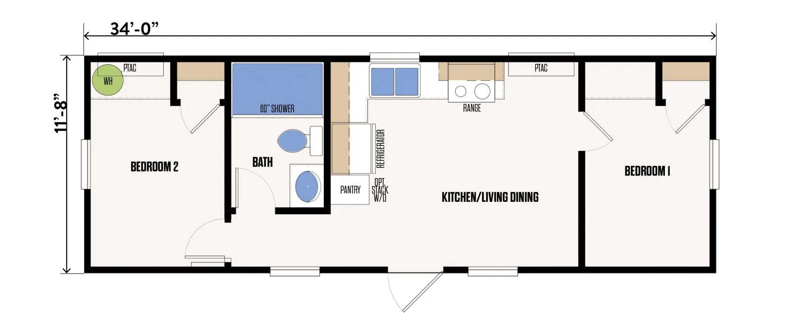 The Terra floor plan, drawn by Marathon Homes